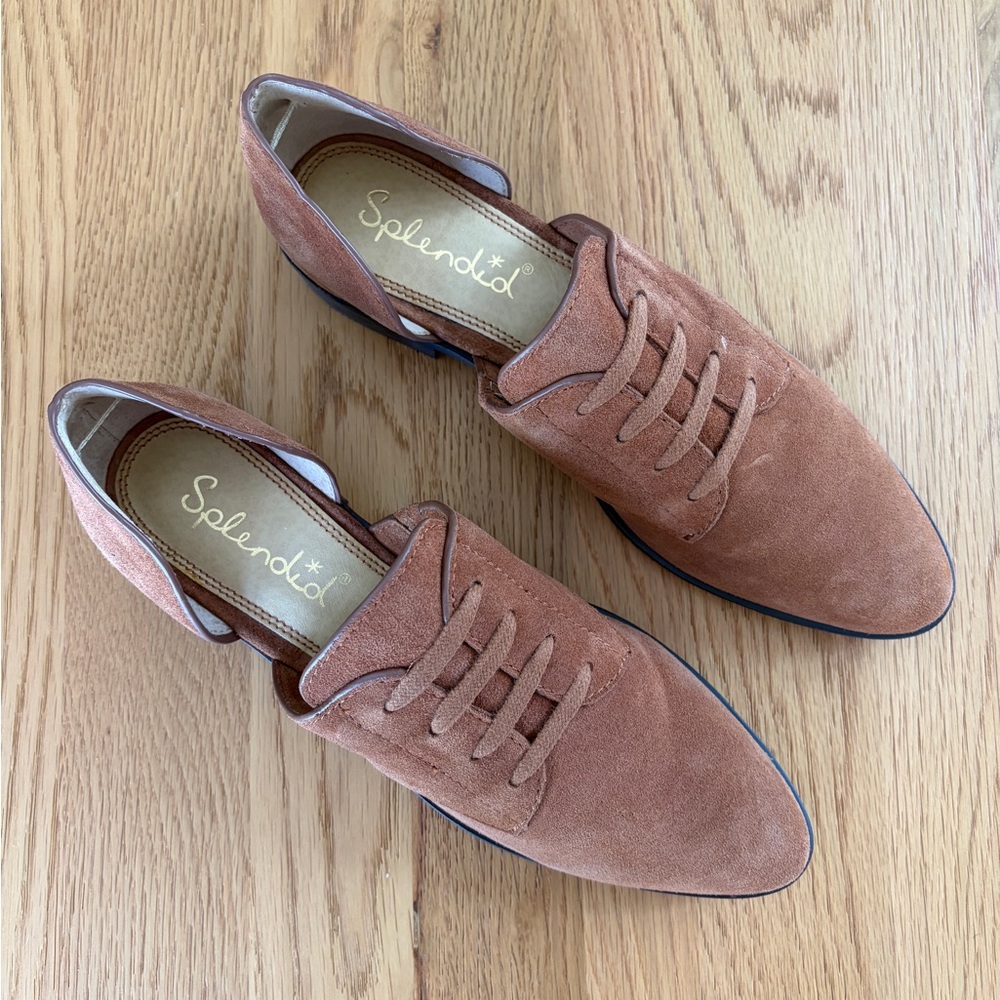 Splendid Oxfords Flats in Tan Suede Sz 8.5